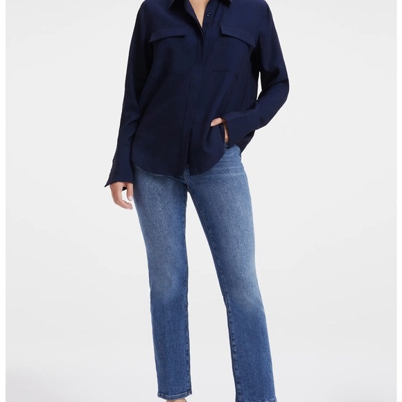 The good American oversized size 3 navy shacklett - Picture 10 of 15